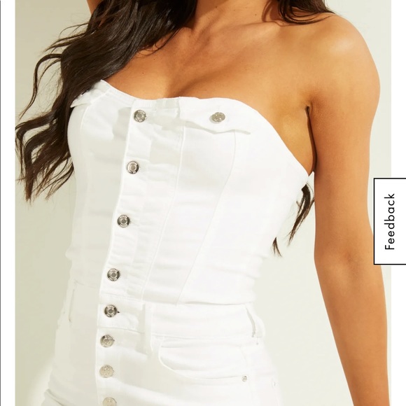 GUESS Strapless Denim Jumpsuit - Picture 4 of 5